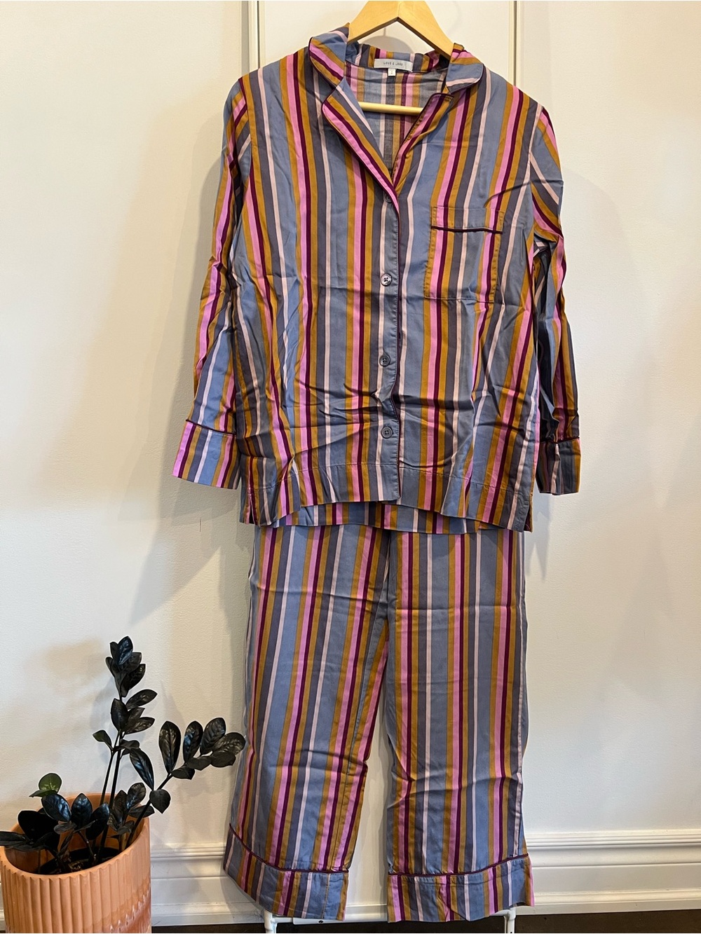 Love & Lore Striped Tencel Pajama Set